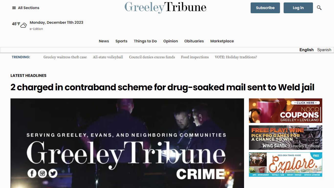2 charged in contraband scheme for drug-soaked mail sent to Weld jail ...